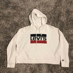cropped levi’s hoodie